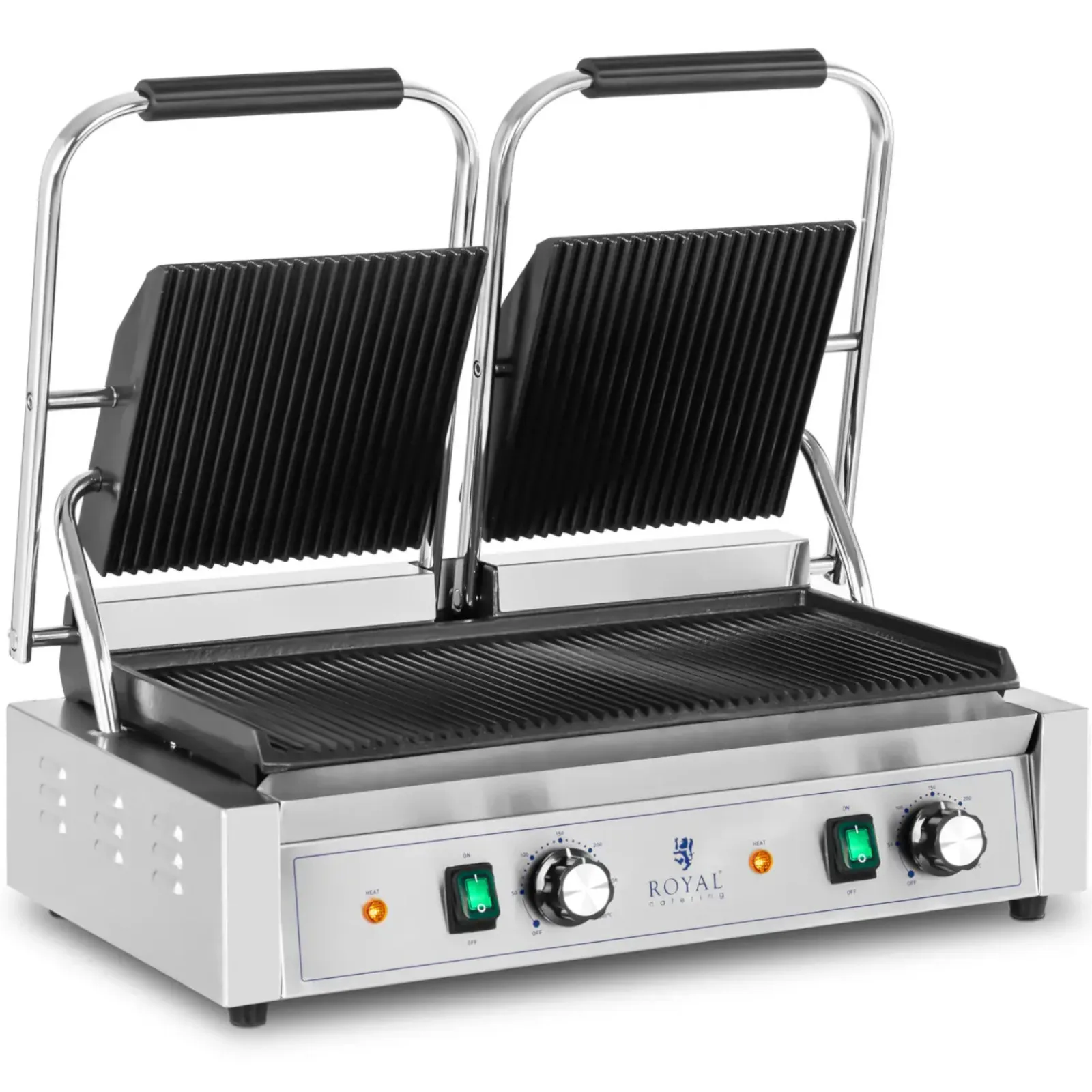 3600 W-os kétoldalas, barázdált kontaktgrill 2