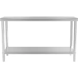 Masă de lucru centrală din oțel cu raft, 150 x 60 cm, până la 230 kg 6