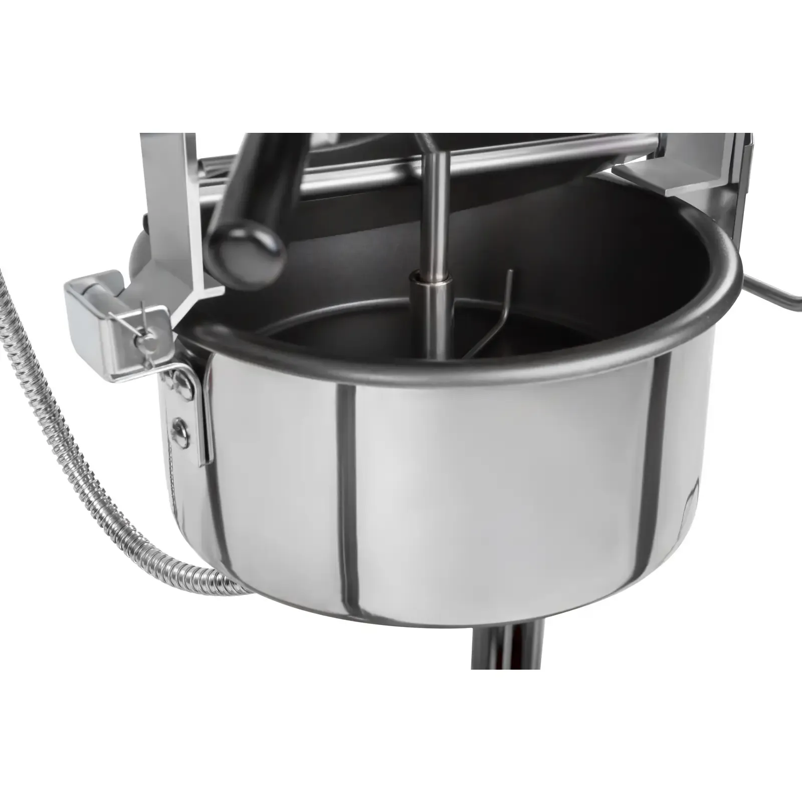 Aparat profesional de popcorn pe cărucior cu iluminare RETRO, 88 L, 1600 W, negru 4