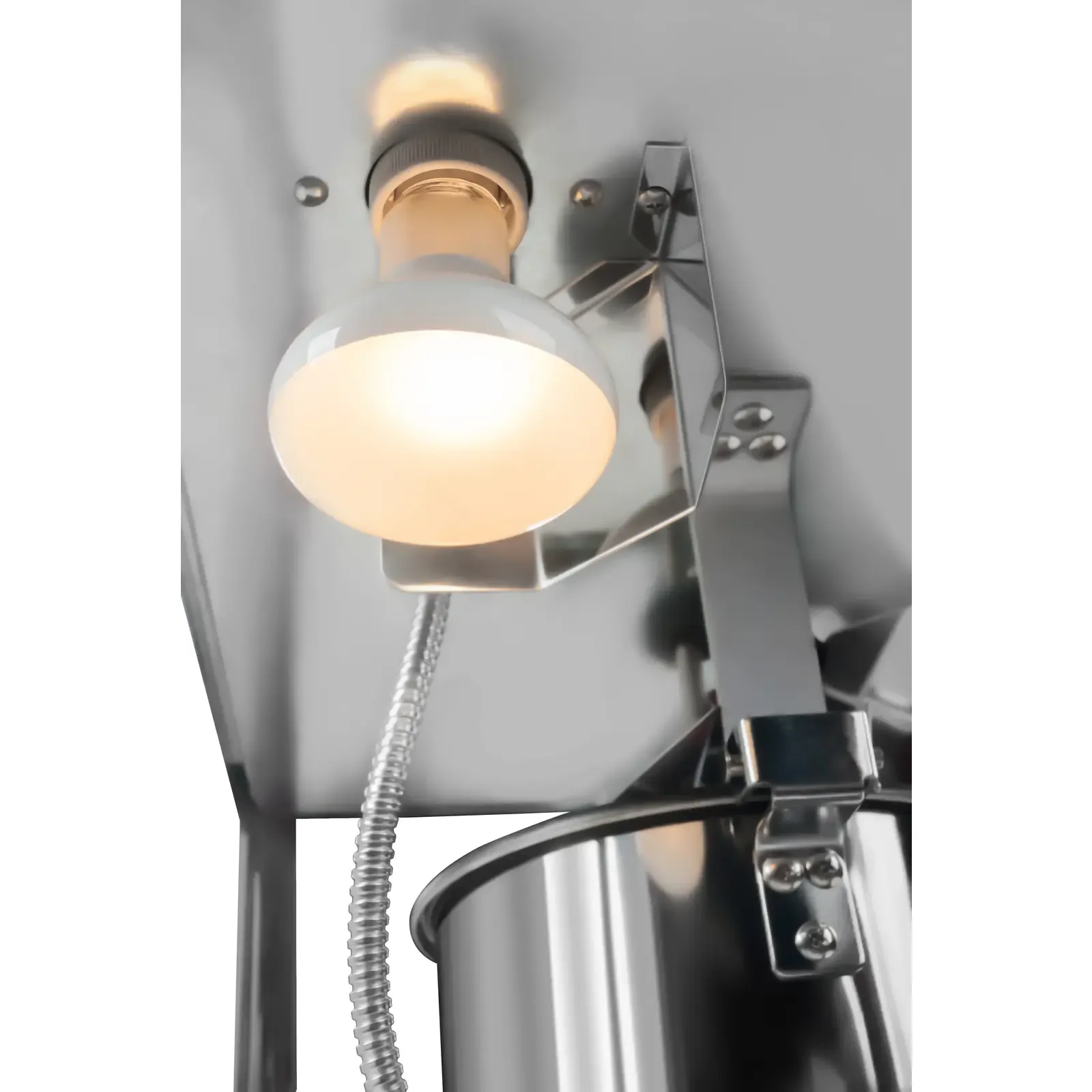 Aparat profesional de popcorn pe cărucior cu iluminare RETRO, 88 L, 1600 W, negru 5