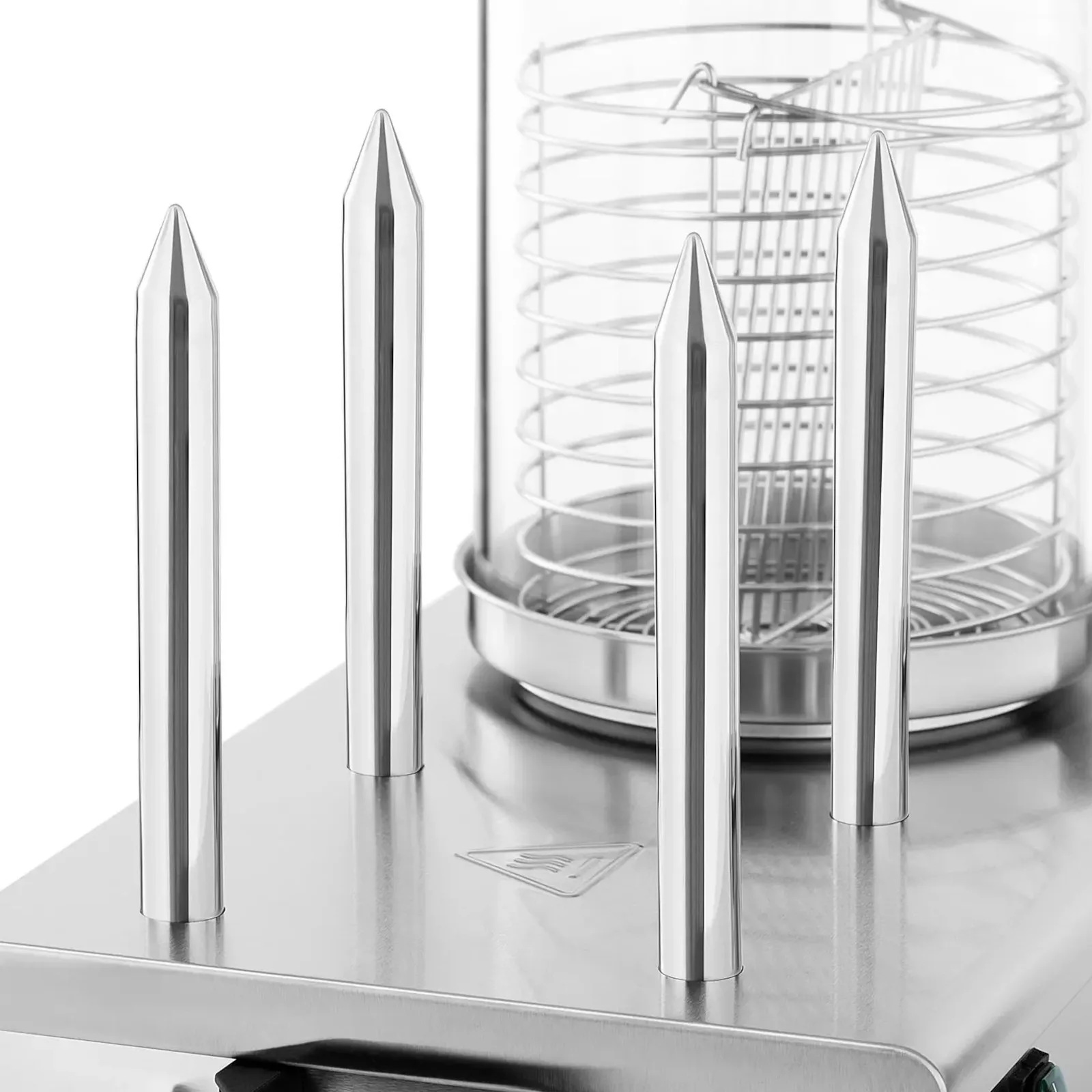 Hot dog warmer with 4 bun skewers and a container for 30 sausages, 650 W 4