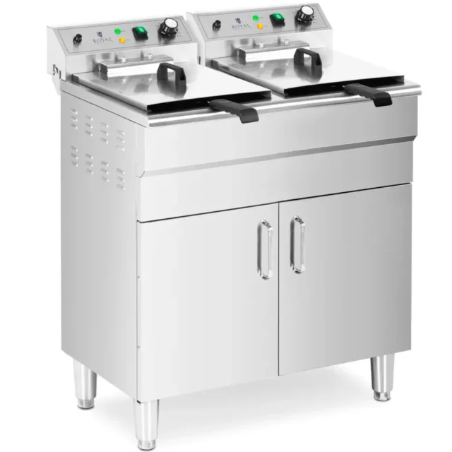 Kétkamrás, szekrényes, szabadon álló elektromos sütő, 400 V, 10 000 W, 26 l