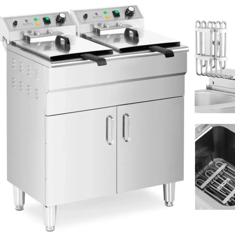 Kétkamrás, szekrényes, szabadon álló elektromos sütő, 400 V, 10 000 W, 26 l