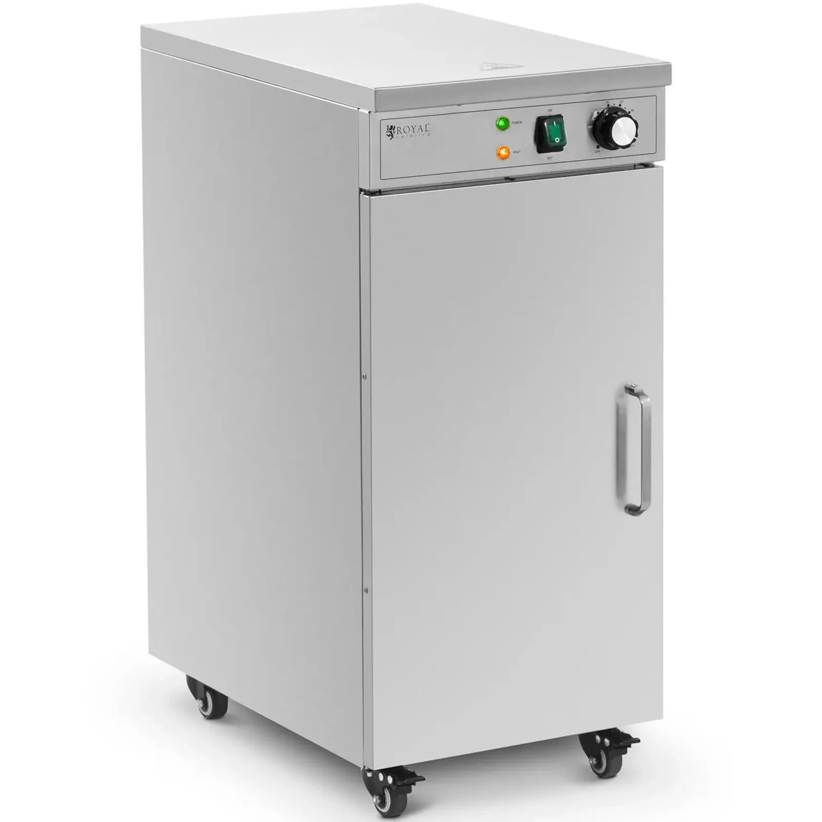 Podgrzewacz do talerzy szafa grzewcza na kółkach do 60 talerzy o śr. 29 cm 600 W 2