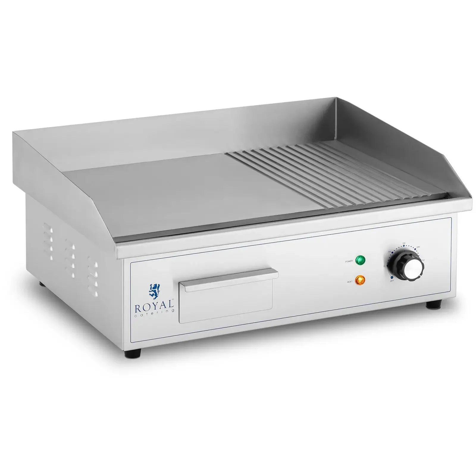 Elektromos grill sima és barázdált grilllapokkal, 548 x 350 mm, 3000 W 2