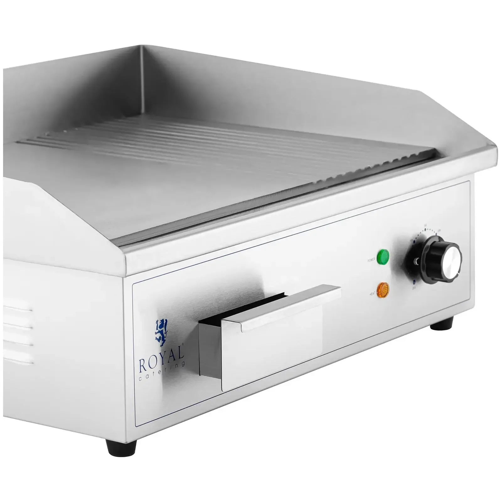 Elektromos grill sima és barázdált grilllapokkal, 548 x 350 mm, 3000 W 4