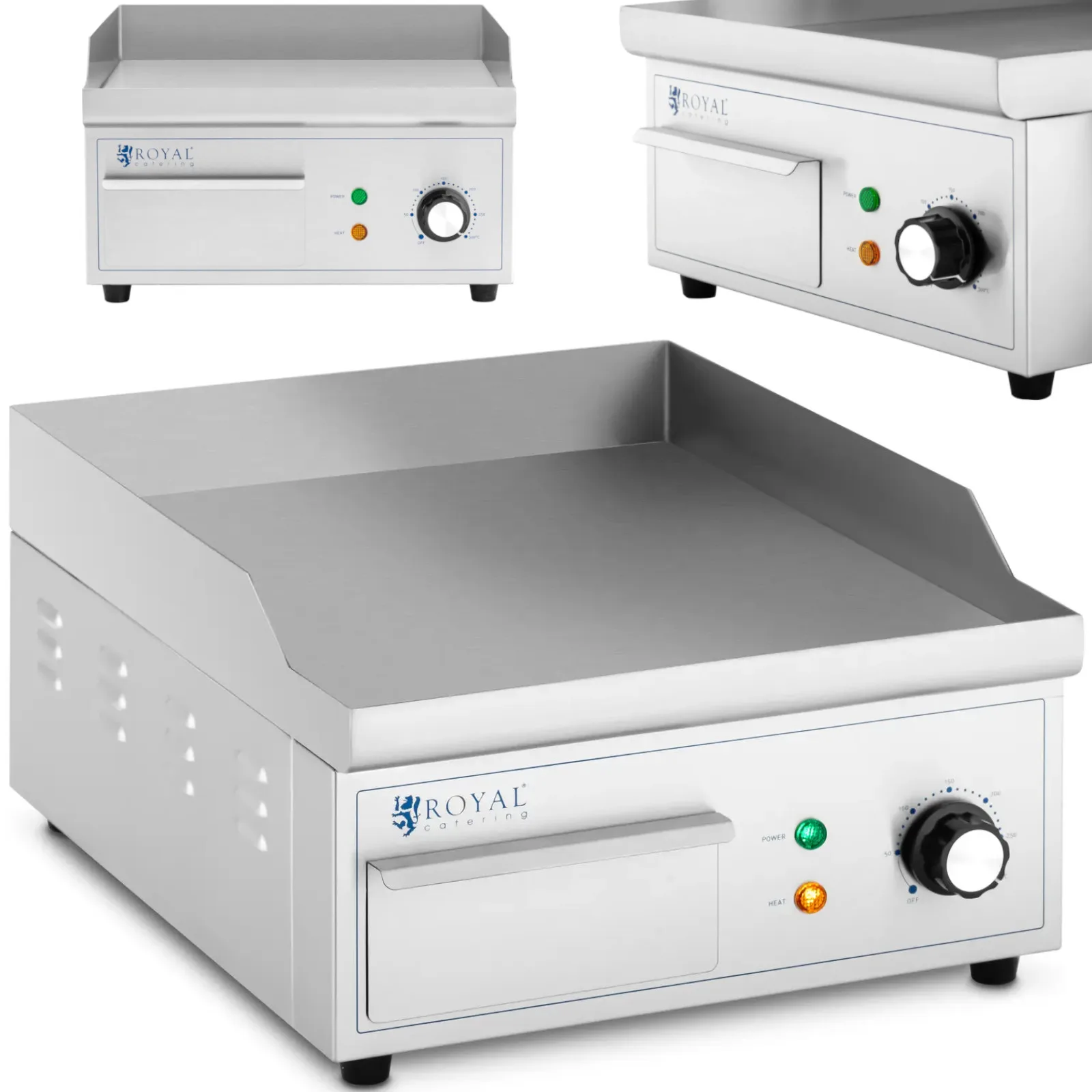 Elektromos grill sima grilllapokkal, 35 x 38 cm, 2000 W
