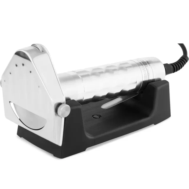 Elektromos kebabkés, sima és fogazott, élezővel és állvánnyal, 0–6 mm, 80 W