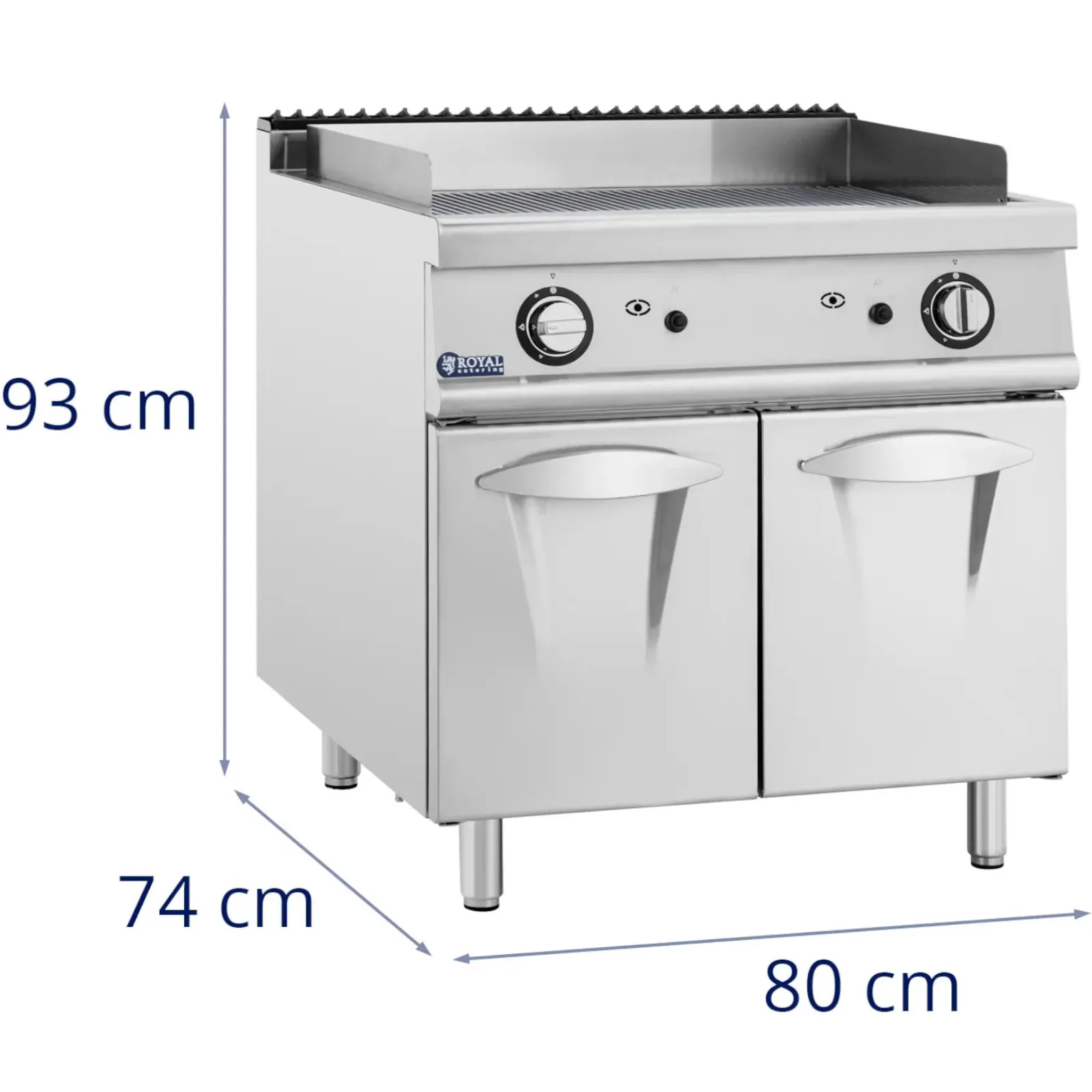 Grătar cu gaz cu două rânduri de grătare și dulap pentru propan / GPL / gaz natural, 12 kW 7
