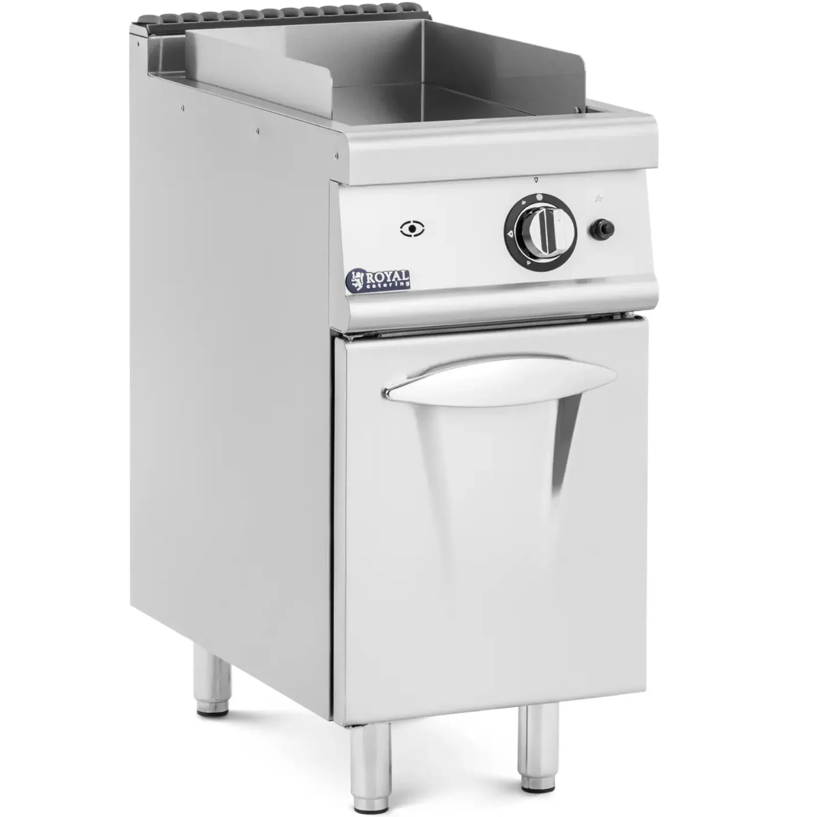 Sima felületű gázgrill szekrénnyel propán / LPG / földgázhoz, 6 kW