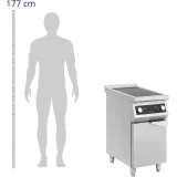 Freistehendes Induktionskochfeld mit 2 Kochfeldern und Unterschrank, 400 V, 8500 W 3