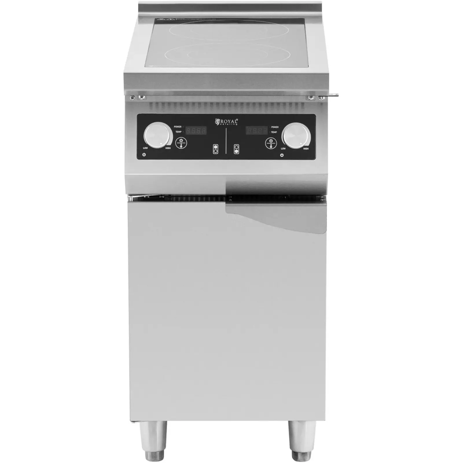 2-burner freestanding induction cooktop with cabinet, 400 V, 8500 W 6
