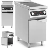 Freistehendes Induktionskochfeld mit 2 Kochfeldern und Unterschrank, 400 V, 8500 W