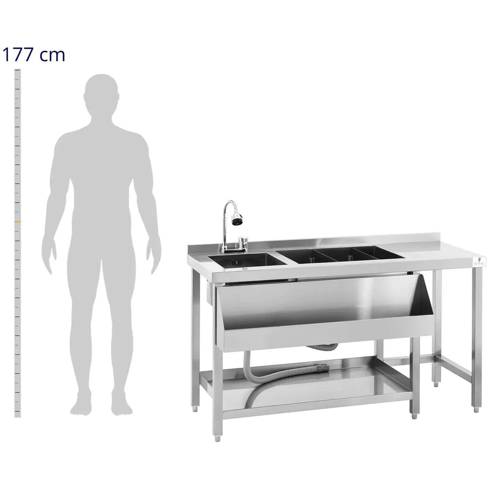 Cocktailbar mit Spüle 66 x 106 x 136 cm 2