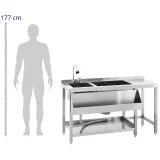 Cocktailbar mit Spüle 66 x 106 x 136 cm 2
