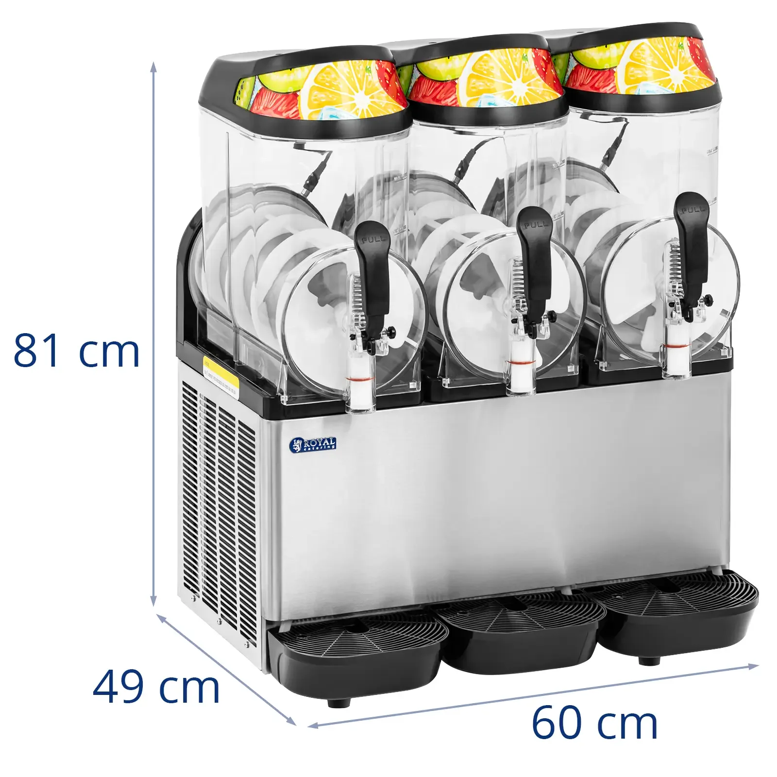 Granitor maszyna do napojów slush sorbetów potrójna LED 3 x 12 l 960 W 2