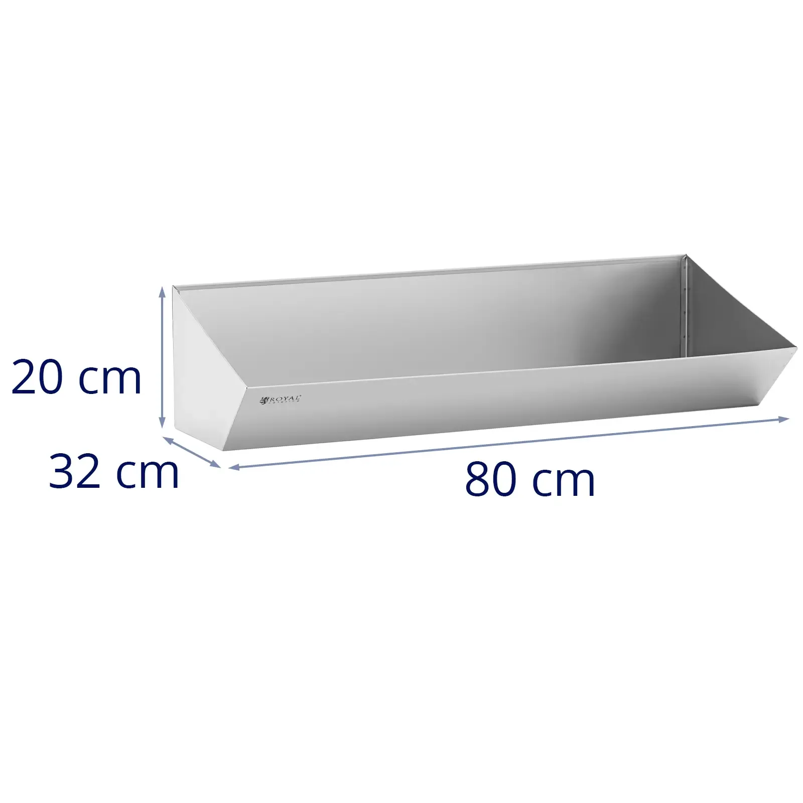Stainless steel fry pan 80 x 30 cm 6