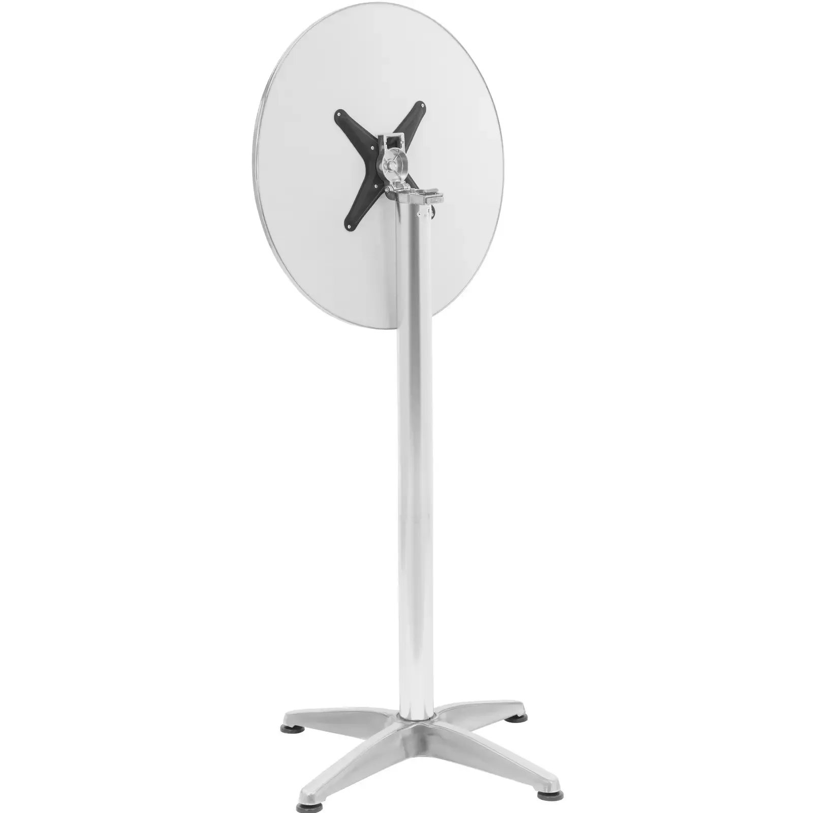 Kruhový vysoký skladací barový stôl, priemer 60 cm, výška 115 cm, strieborný – 2 ks. 2