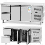 Hladni stol s radnom plohom, 2 pretinca, 2 ladice, -2–10 °C, 417 L, 275 W
