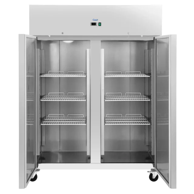 2 ajtós hűtőszekrény görgőkkel, 2–8 °C, 800 l, 72x148x199 cm