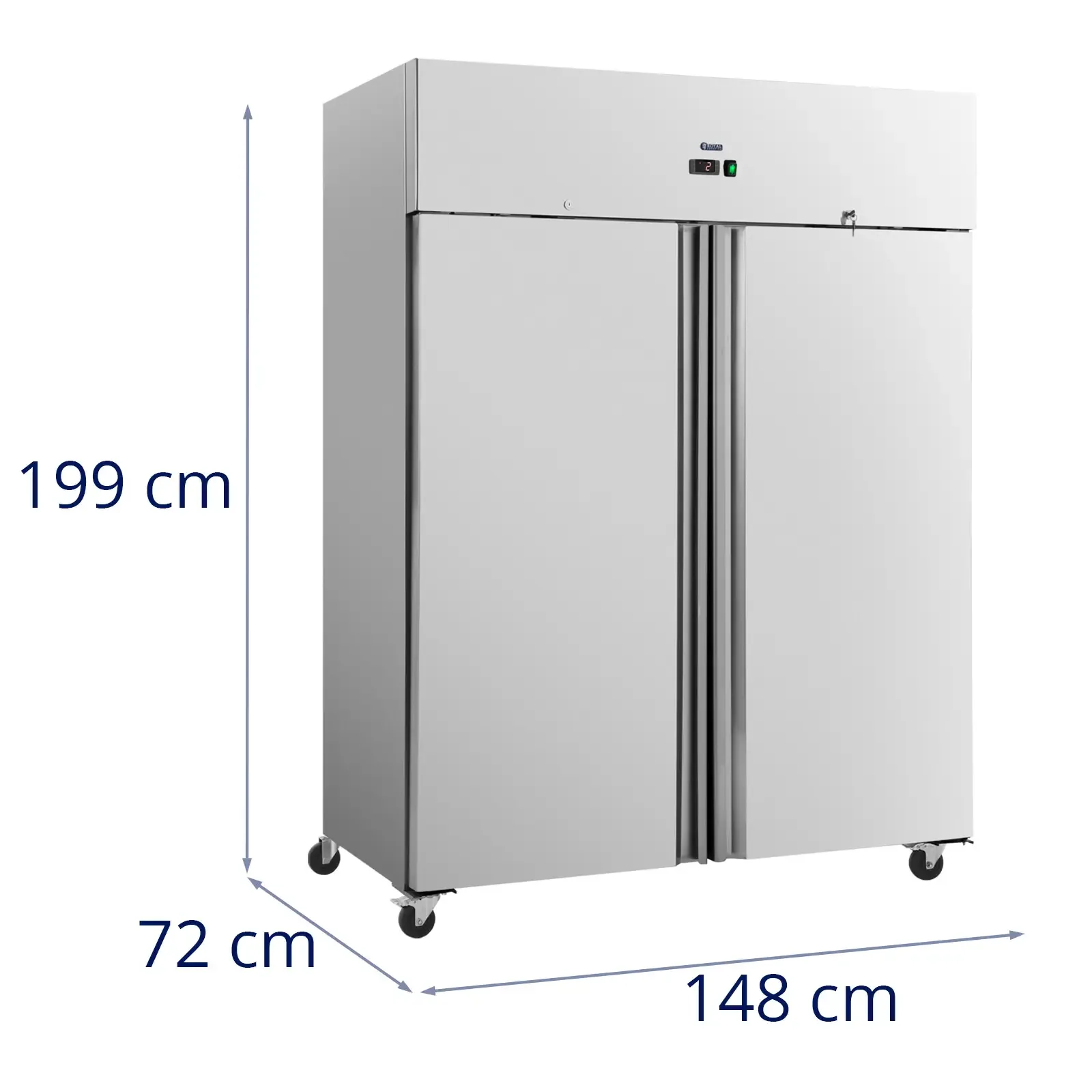 Vitrină frigorifică cu 2 uși, pe roți, 2-8 °C, 800 L, 72x148x199 cm 6