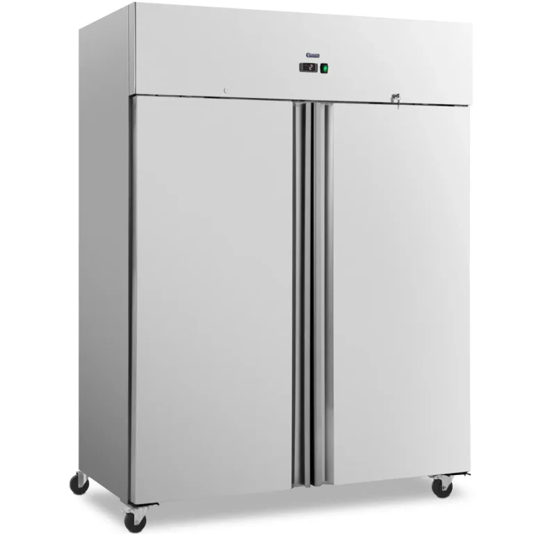 2 ajtós hűtőszekrény görgőkkel, 2–8 °C, 800 l, 72x148x199 cm