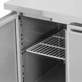 Masă frigorifică pentru catering pe roți, 2 compartimente, 260 L, 136x70x85 cm 4