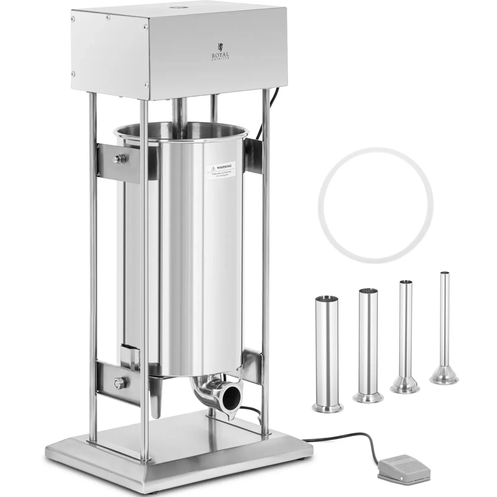Elektrická vertikálna plnička na klobásy, 4 lieviky, 25 l, 350 W 2