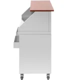 Stație de bar cu compartiment pentru gheață și rafturi pentru sticle, 150 cm 5