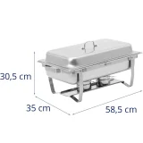Ohrevný stojan na jedlo typu „bain-marie“ pre GN 1/1 7,5 l – sada 4 ks 7