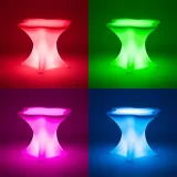 Klubový barový stôl s RGBW LED osvetlením 80 x 80 x 110 cm 3