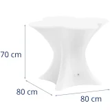Klubový barový stôl s RGBW LED osvetlením 80 x 80 x 110 cm 10