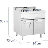 Friteuză dublă cu gaz și dulap, propan / GPL / gaz natural, 2 x 36 L, 30 kW 7