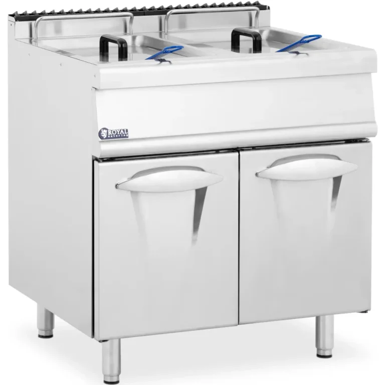 Kétkamrás gázolajsütő szekrénnyel, propán / LPG / földgáz, 2 x 36 l, 30 kW