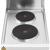 Állítható elektromos főzőlap burkolattal, 2 főzőzónával, 4,6 kW, 400 V 4
