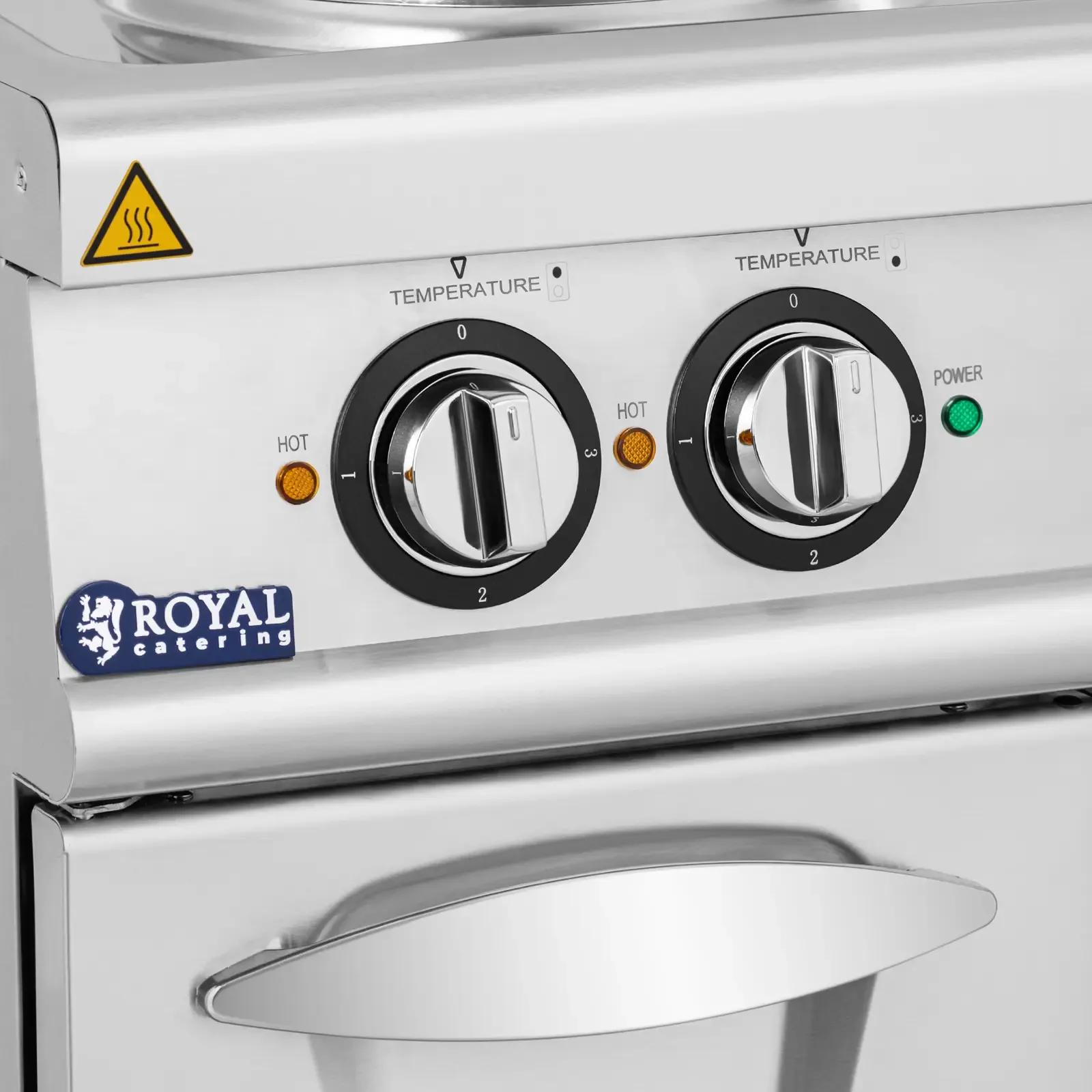 Freestanding electric range with cabinet, 2 cooking zones, 5.2 kW, 400 V 3