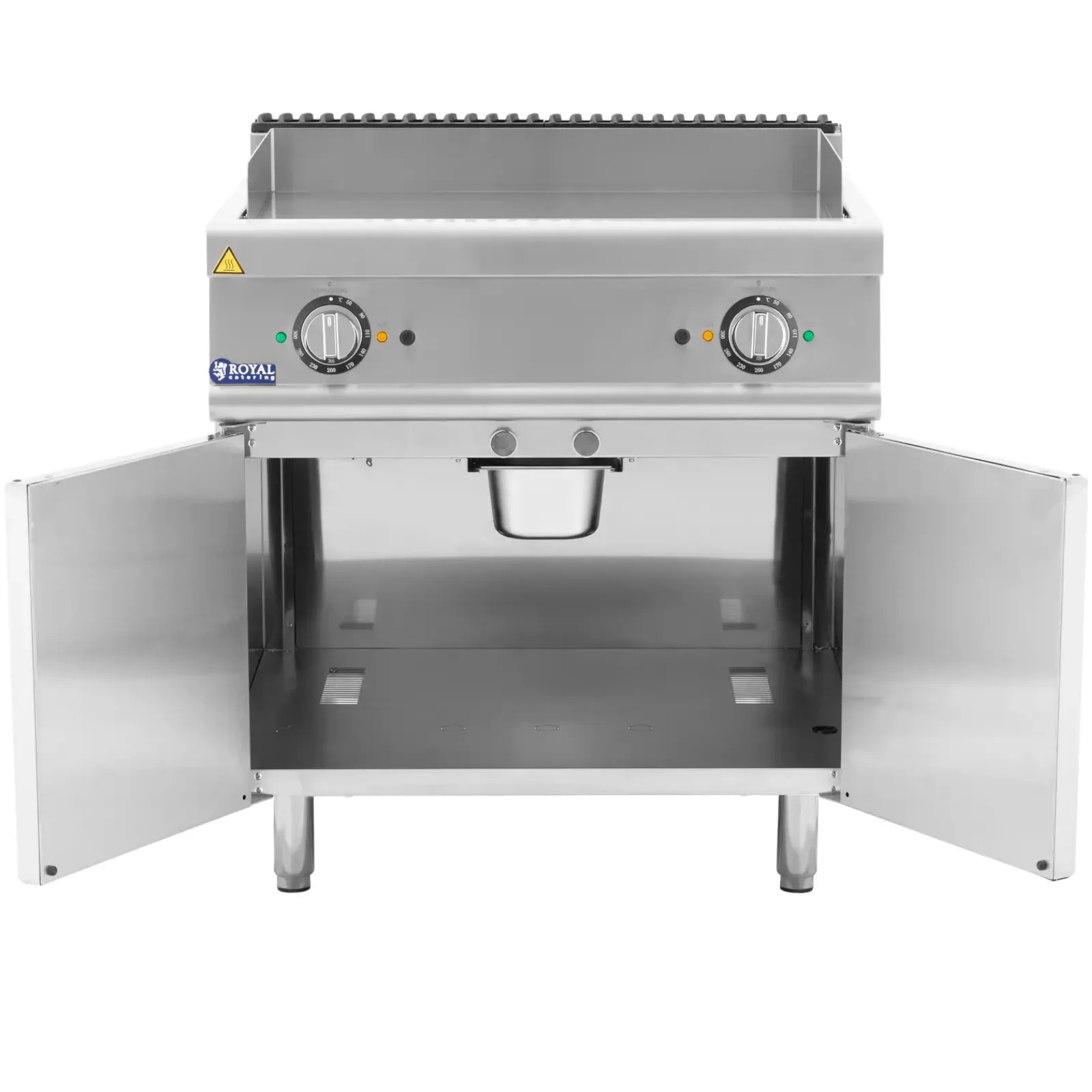 Kétfelületű, sima elektromos grill szabadon álló szekrénnyel, 10,8 kW, 400 V