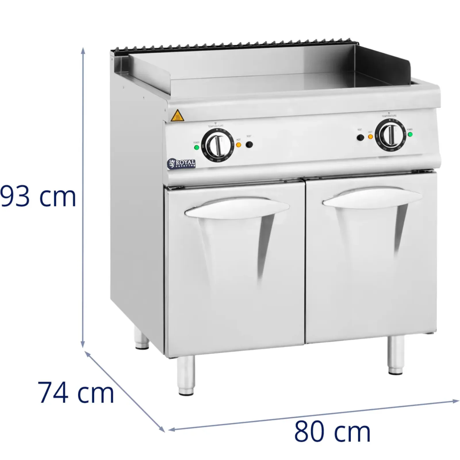 Double-surface smooth electric grill with freestanding cabinet, 10.8 kW, 400 V 5