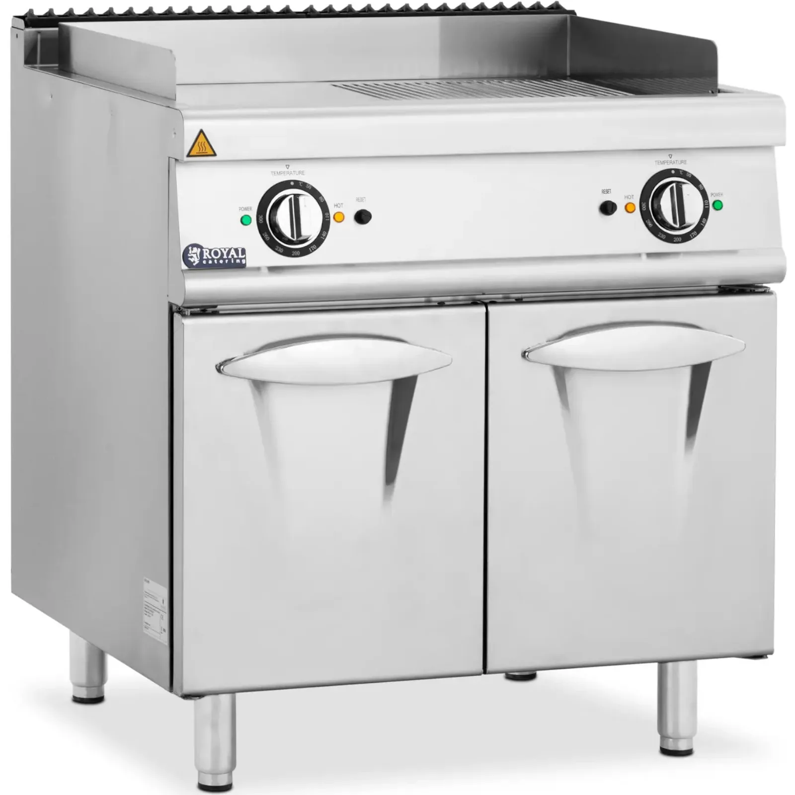 Kettős elektromos grilllap szekrénnyel 73,5 x 55 cm 10,8 kW