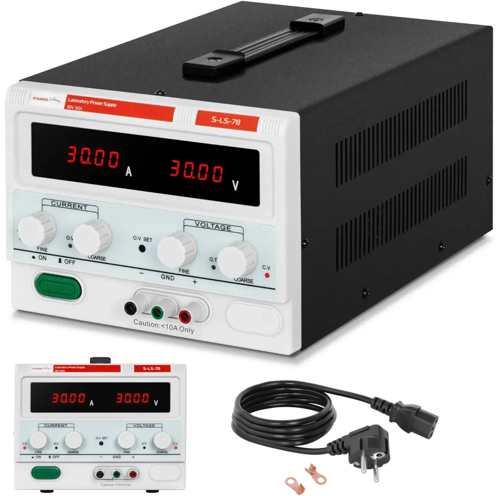 Laboratóriumi tápegység 0–30 V 0–30 A DC 900 W