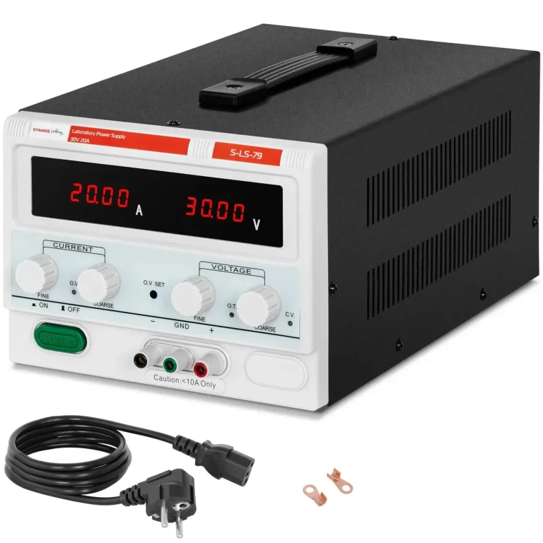 LED laboratóriumi tápegység 0–30 V 0–20 A 600 W