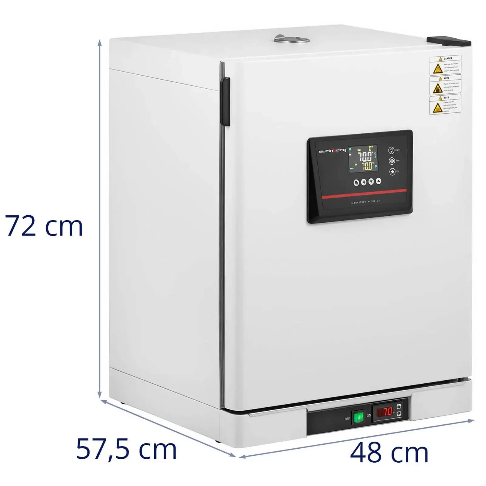 Incubator de laborator cu circulație forțată a aerului, 70 °C, 65 L 10