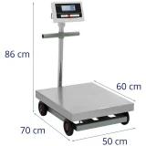 50 x 60 cm-es raktári ellenőrző mérleg, 600 kg / 0,1 kg 6