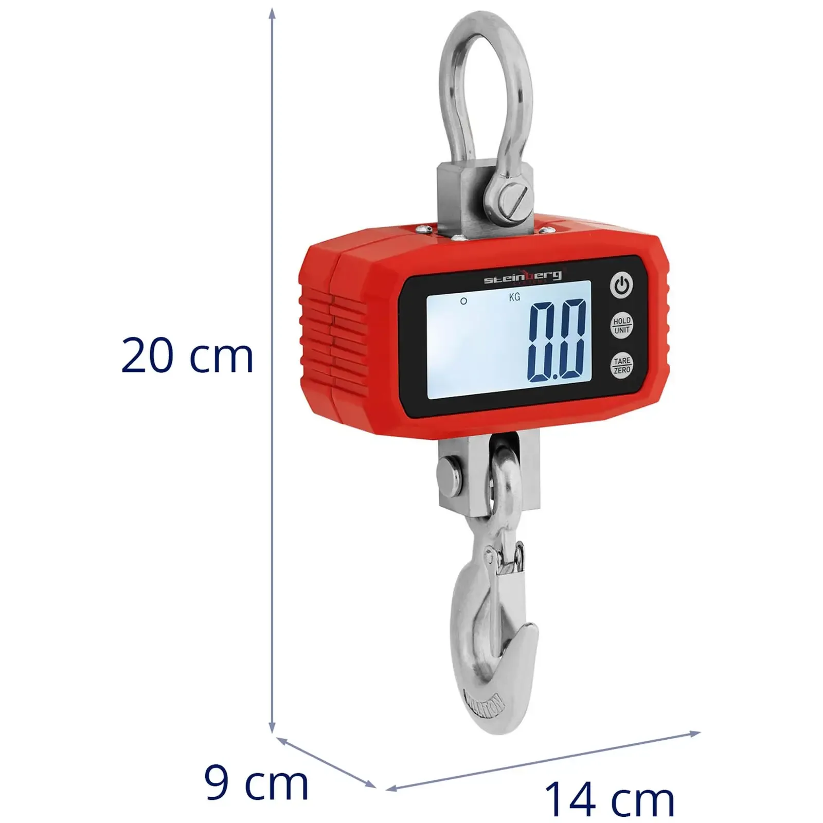 Cântar cu cârlig suspendat LCD 1000 kg / 100 g pentru depozite 4