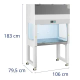 Hota de laborator cu flux laminar pentru lucrări sterile 920 x 690 x 650 mm 240 W 8