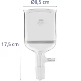 Laboratorijska staklena filtracijska lijevka od 250 ml, navoj 24/40 2