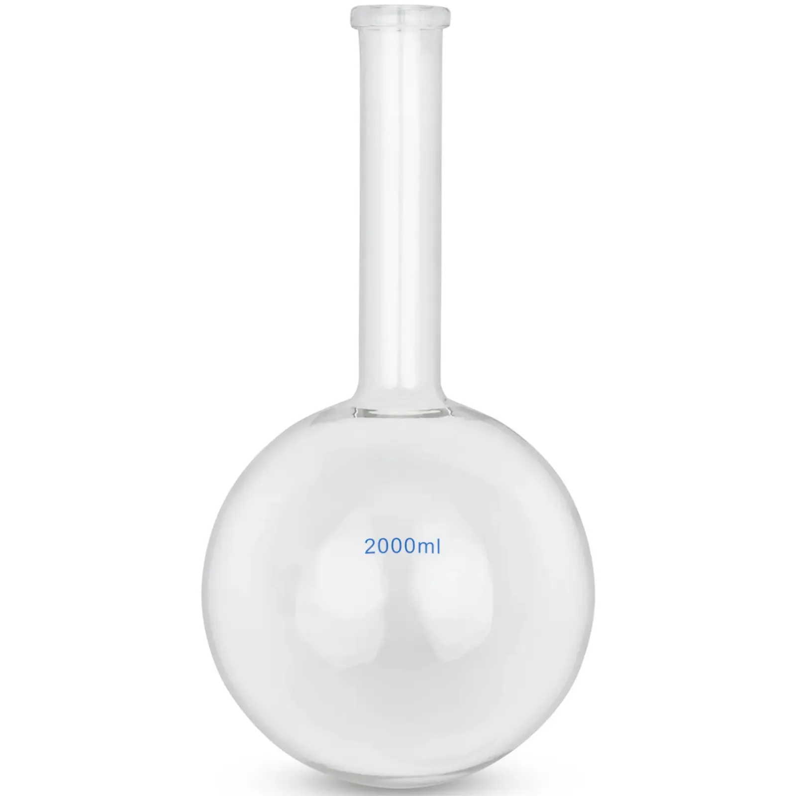 2000 ml-es lapos fenekű, kerek fenekű laboratóriumi üvegpohár