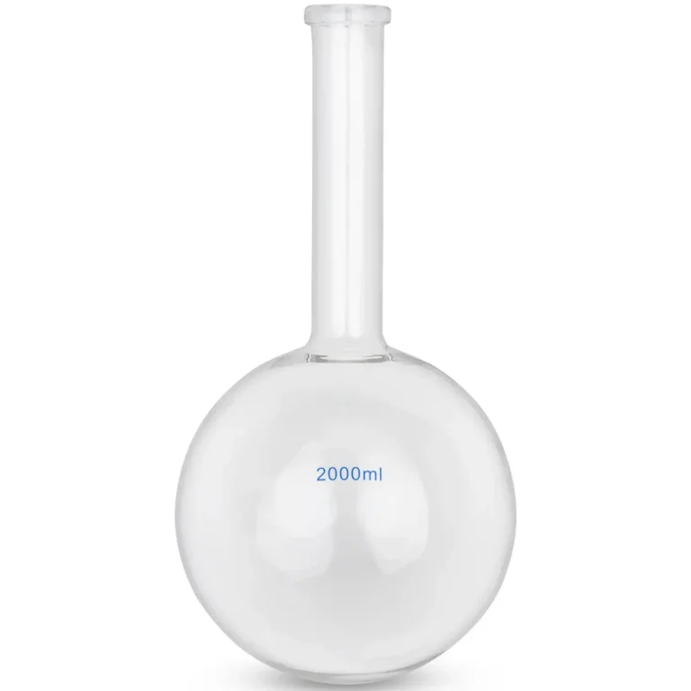 2000 ml-es lapos fenekű, kerek fenekű laboratóriumi üvegpohár