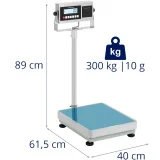 Cântar cu platformă și imprimantă de etichete LCD, 50 x 40 cm, 300 kg / 10 g 7