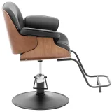 Scaun de frizer PHYSA FILEY cu suport pentru picioare - negru 2